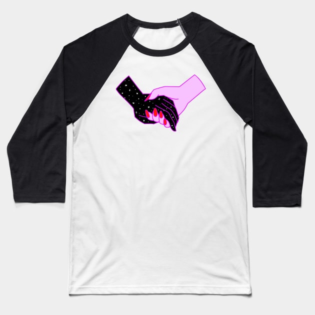 holding hands with the void Baseball T-Shirt by flowerveil